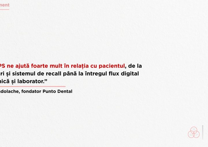 Citat testimonial despre experiența clinicii Punto Dental cu SPS Stoma.