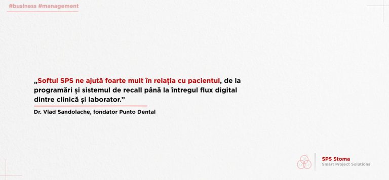 Citat testimonial despre experiența clinicii Punto Dental cu SPS Stoma.