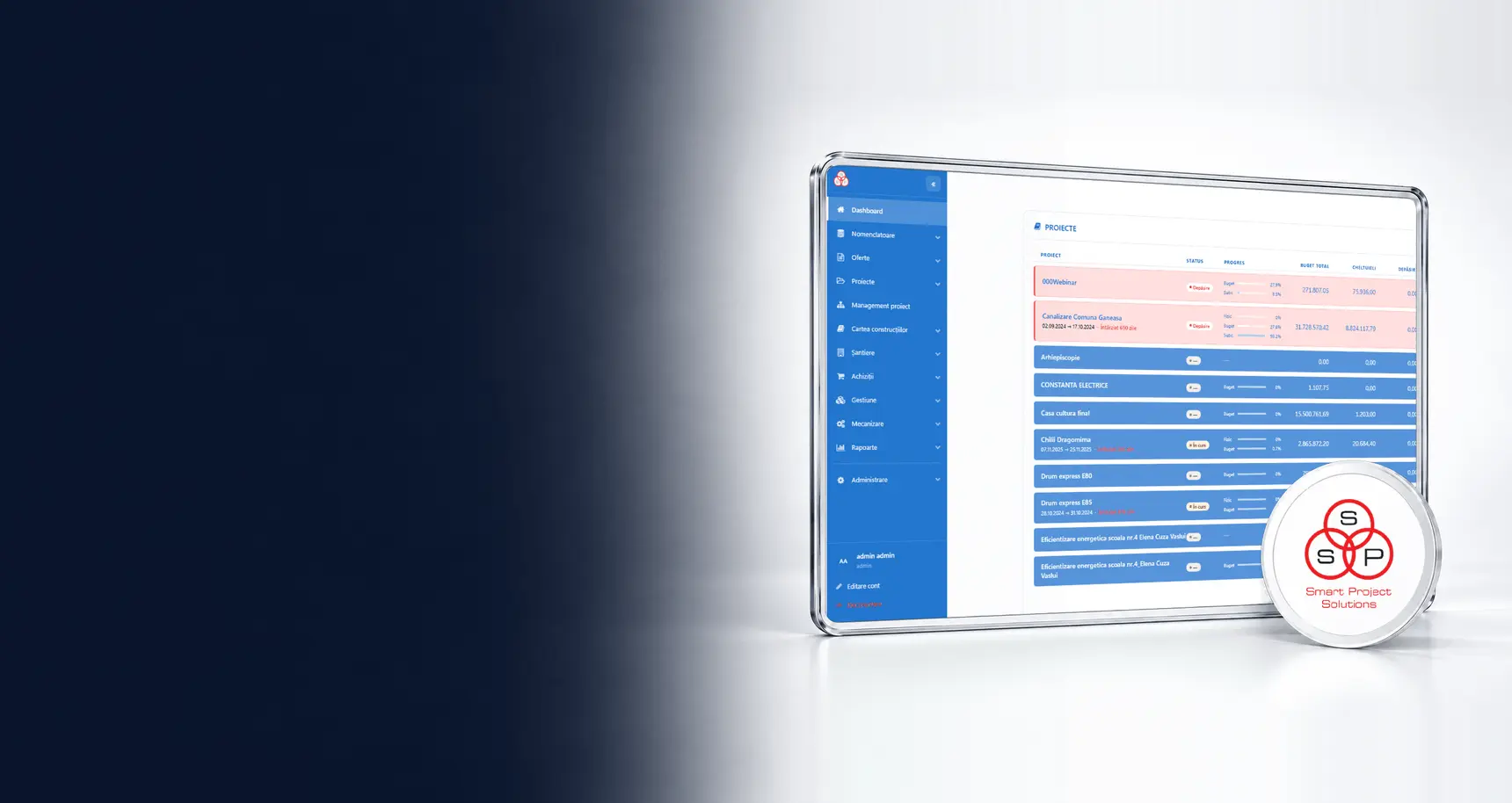 Software pentru gestionarea șantierelor