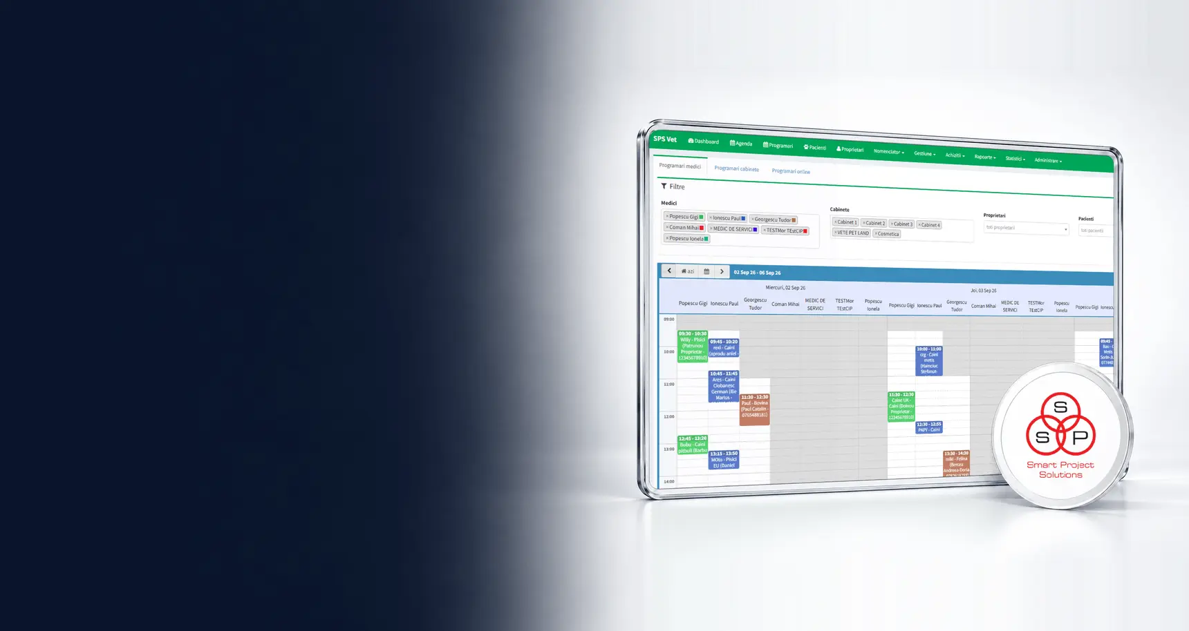 Software pentru managementul clinicilor veterinare