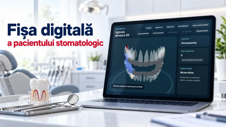Fișa digitală a pacientului într-un software stomatologic