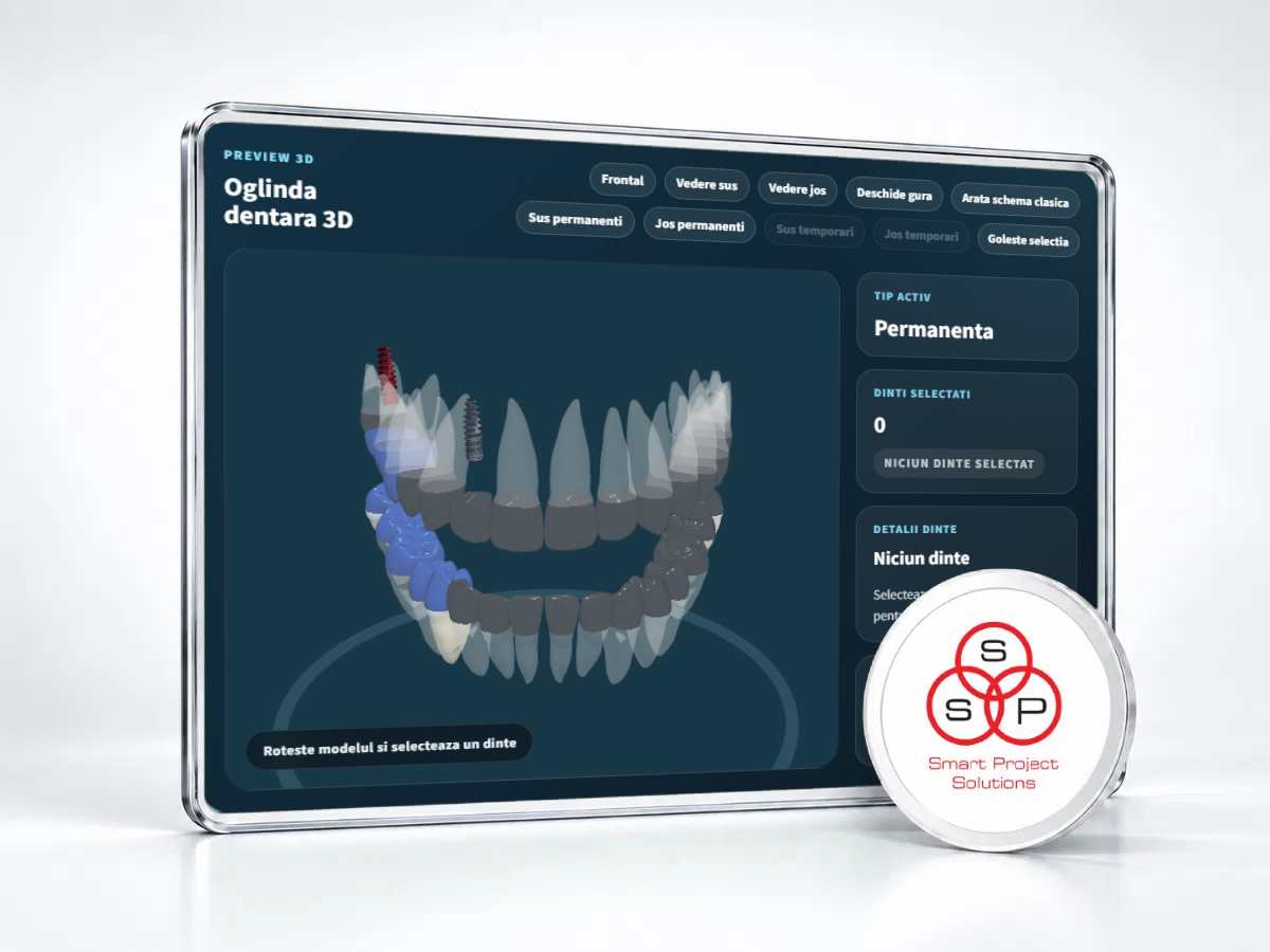 Interfața software SPS Stoma pentru managementul clinicilor stomatologice