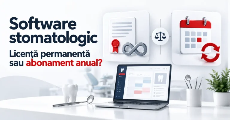 Licență permanentă sau abonament anual pentru software stomatologic